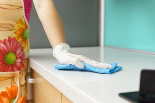 Professional hard floor cleaning in a Harringay property hallway