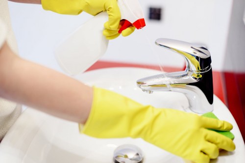 Post-construction cleaning in Harringay with detailed surface wiping and floor vacuuming
