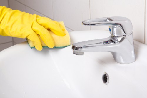 Kitchen deep cleaning during a move out clean in Harringay