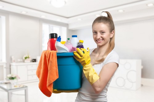 Detail cleaning of fixtures and floors during Harringay tenancy cleaning